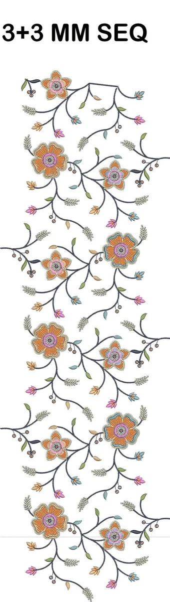AllOver Design 2040 - Design 441692 3+3 Mm Bhungali Seq Allover Garment 200