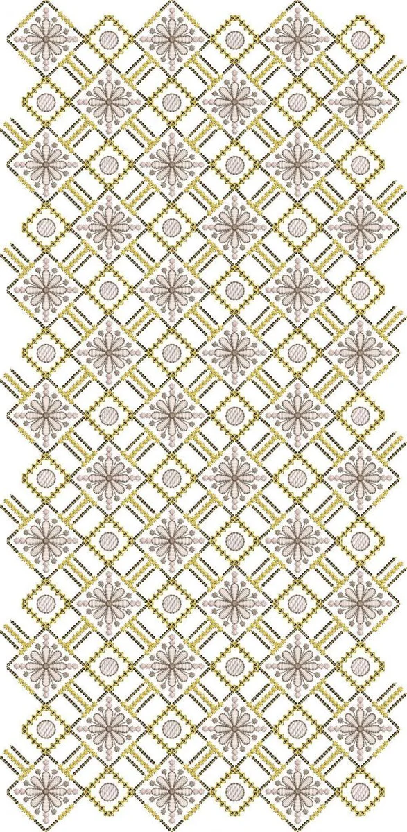 AllOver Design 2381 - Pakistani Single Head Jaal Panel Top
