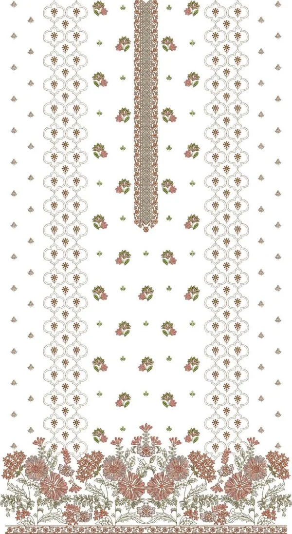 AllOver Design 2814 - Pakistani Single Head Jaal Panel Top