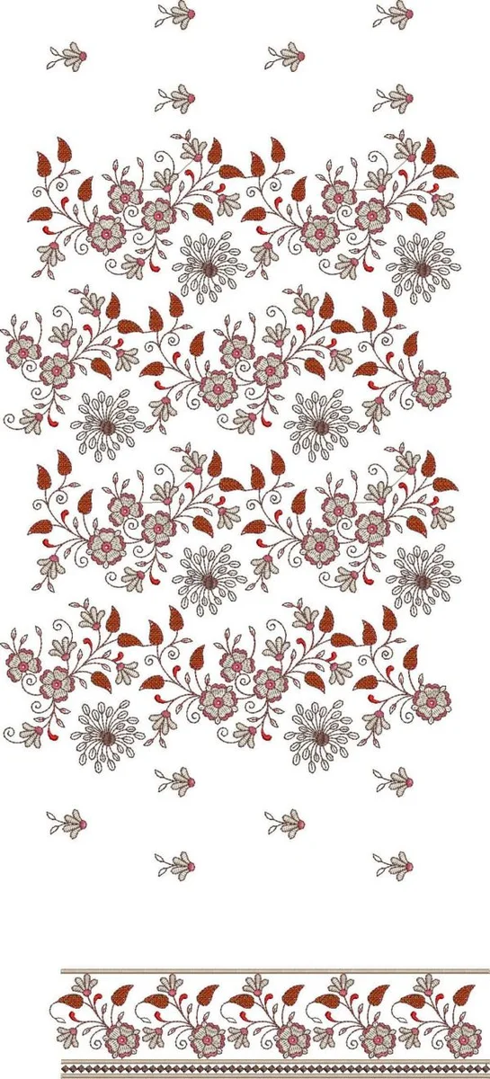 AllOver Design 2864 - Pakistani Single Head Jaal Panel Top