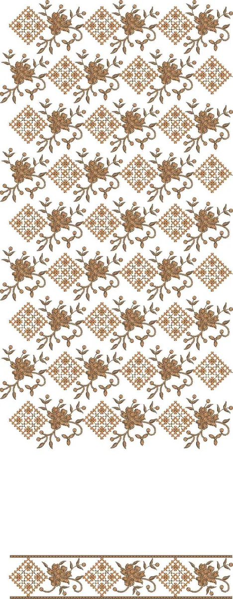 AllOver Design 3133 - Pakistani Single Head Jaal Panel Top
