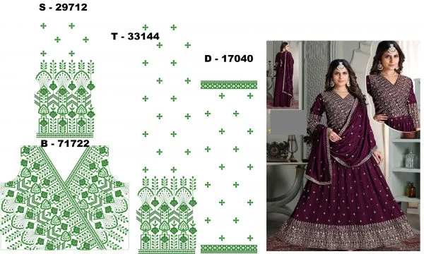Anarkali Design 1054 - 3 Mm Seq Readymade Anarkali Suit