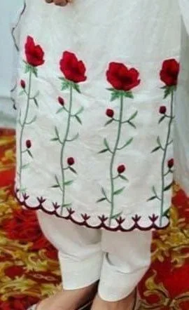 Three-Piece Design 12477 - Splitted Panjabi Suit