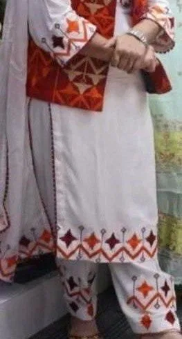 Three-Piece Design 12686 - Splitted Panjabi Suit