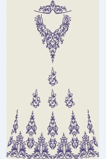 Three-Piece Design 19060 - Arabic Full Dress ( 0070) 105066