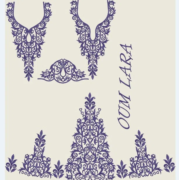 Three-Piece Design 19079 - Arabic Full Dress (00509) 105001