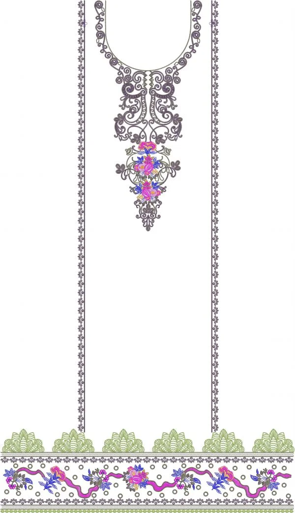 Punjabi Suit Design 2835 - Awesome Neck Punjabi Suit Duppta