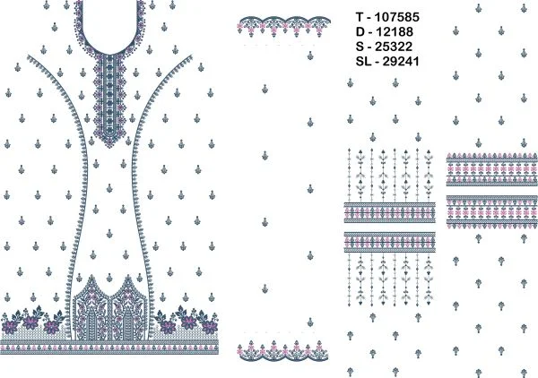 Long Suit Design 3739 - New Pattern Neck Long Suit Duppta