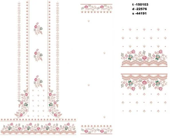 Punjabi Suit Design 4112 - Beautifull Flowers Panjabi Suit