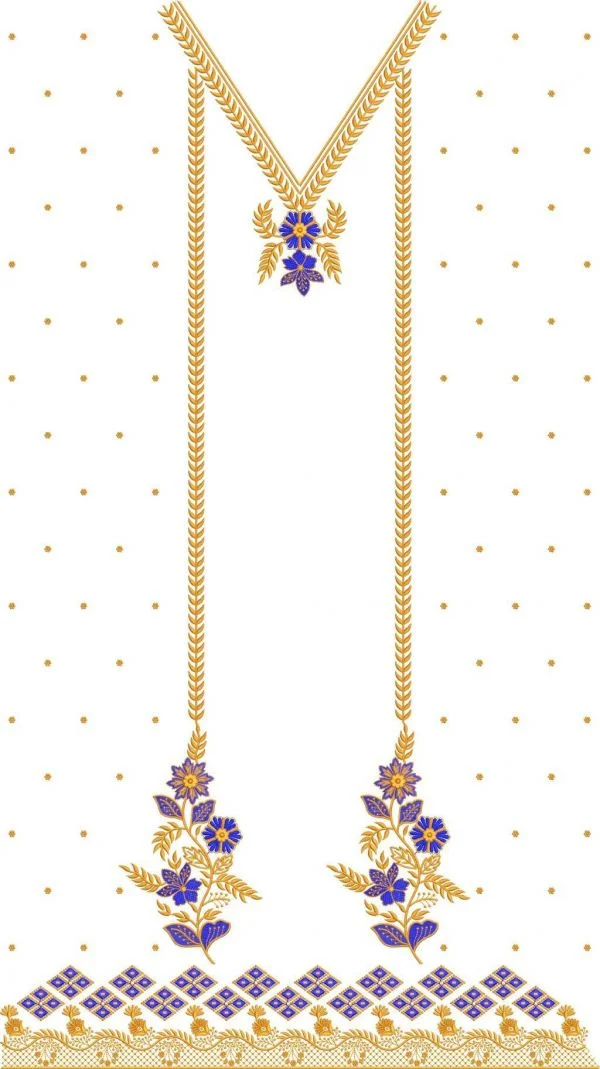 Punjabi Suit Design 6985 - Fashionable Flowers Panjabi Suit