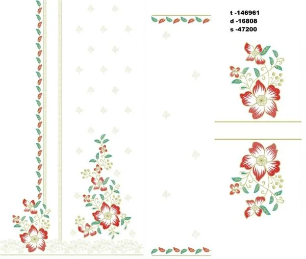 Punjabi Suit Design 7143 - Creative Flowers Panjabi Suit