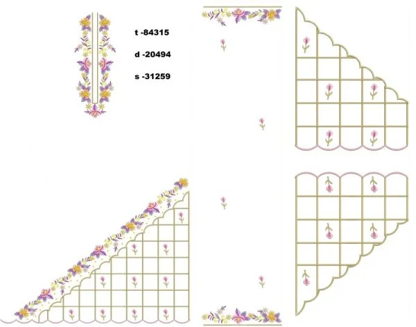 Long Suit Design 7451 - The Brief History Of Floral Pattern Dress