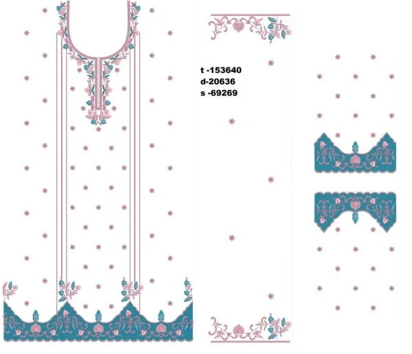 Punjabi Suit Design 8216 - Fashionable Flowers Panjabi Suit