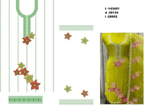 Punjabi Suit Design 8642 - Greenery Filler Butta Panjabi Suit