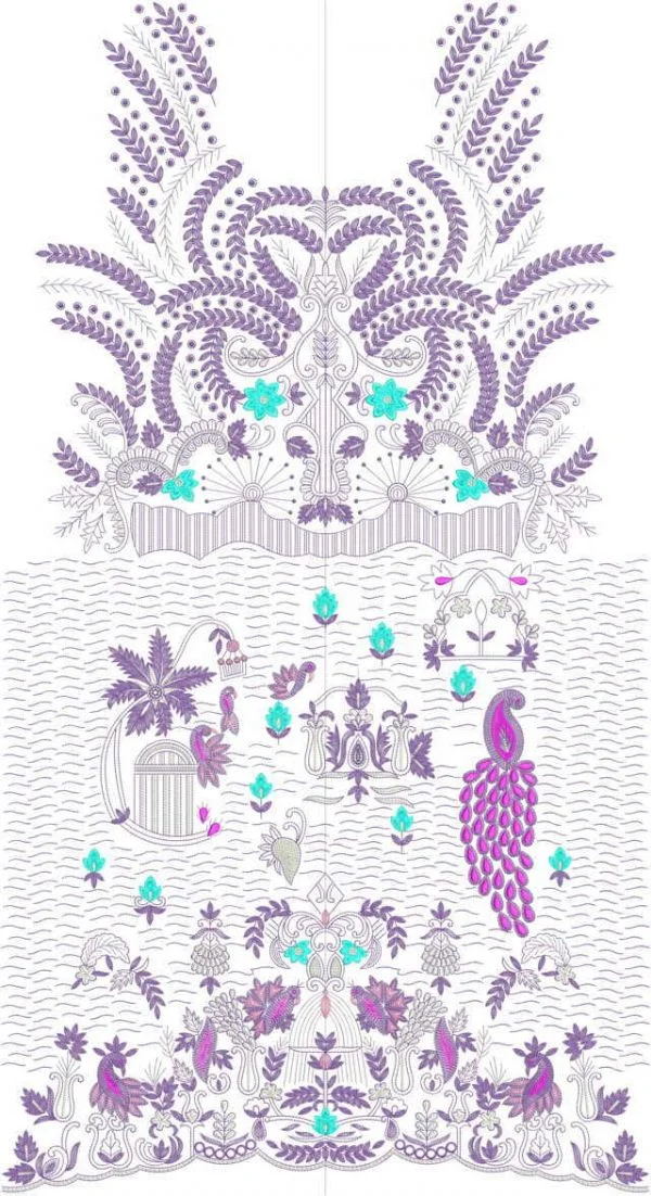 Long Suit Design 9489 - The Brief History Of Floral Pattern Dress