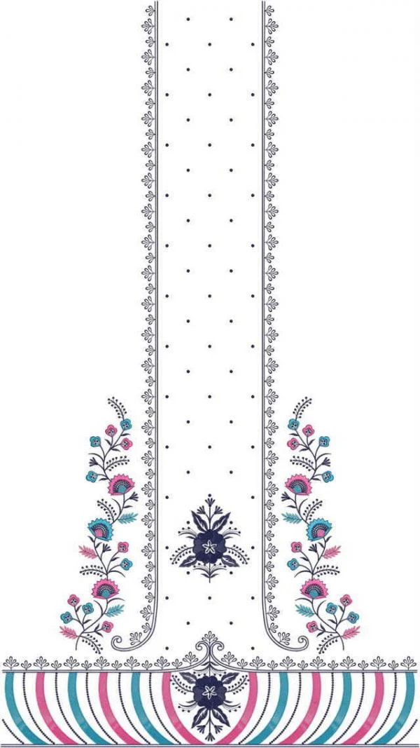 Punjabi Suit Design 9924 - Fashionable Flowers Panjabi Suit