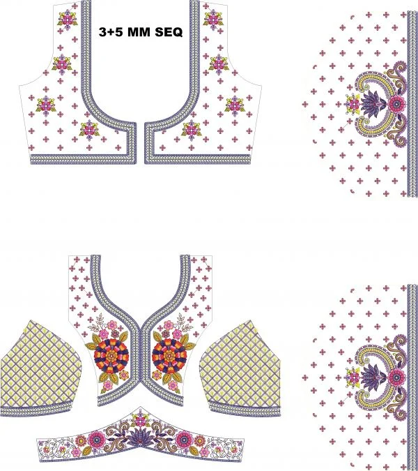 Blouse Design 1320 - 3 Mm Seq Blouse Choli