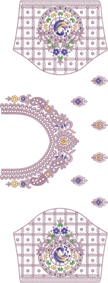 Blouse Design 2167 - Peacock Figure Concept Blouse Choli