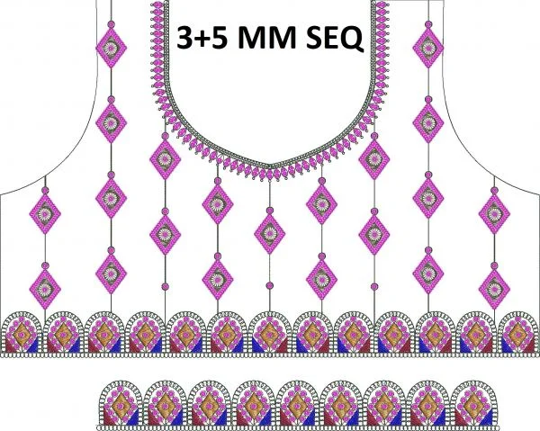Blouse Design 2183 - 3+5 Mm Seq Blouse Choli