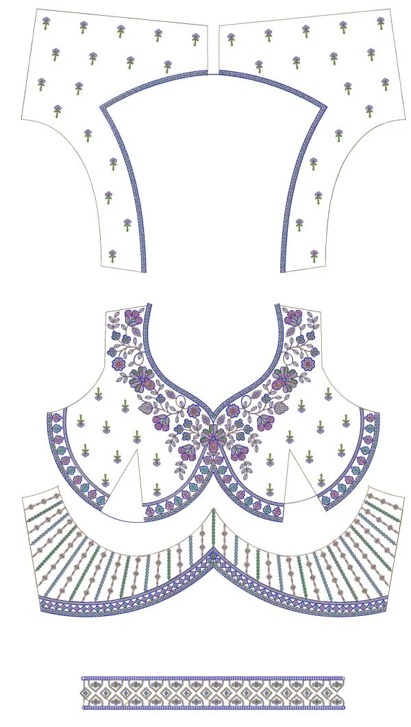 Blouse Design 2417 - 2.5Mm Beads,4Mm Pipe,2.5Mm Beads,3+5Mm Sequin