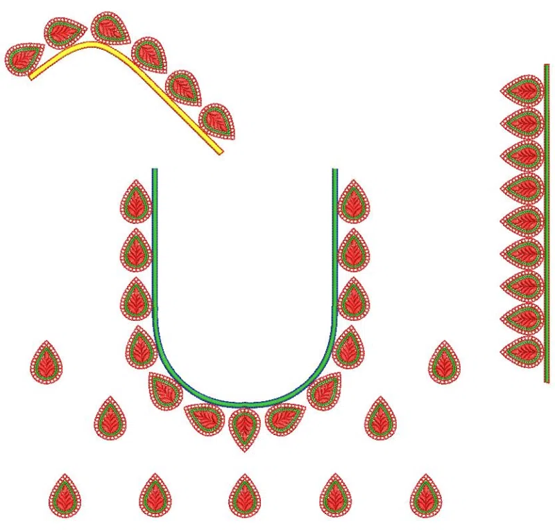 Blouse Design 3605 - Beautifu Blouse Embroidery Design, New Blouse Free 19146