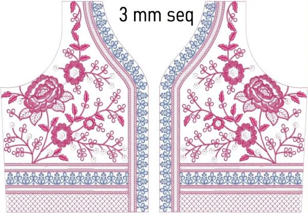 Blouse Design 411 - 3 Mm Seq Blouse Choli
