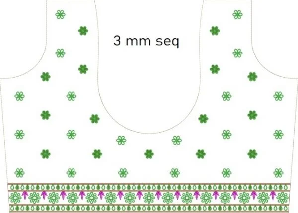 Blouse Design 665 - 3 Mm Seq Blouse Choli