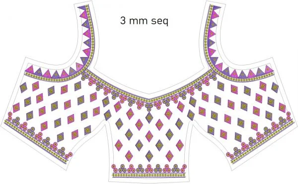 Blouse Design 772 - 3 Mm Seq Blouse Choli 3 Mm Seq Blouse
