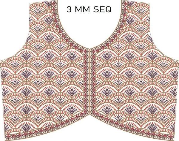 Blouse Design 828 - 3 Mm Seq Blouse Choli