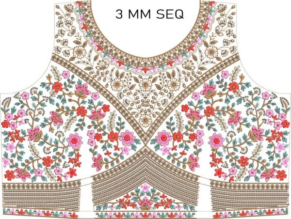 Blouse Design 829 - 3 Mm Seq Blouse Choli