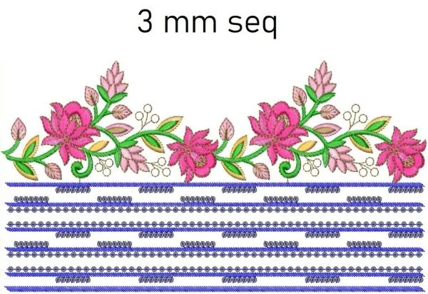 Border Design 1069 - 3 Mm Seq Lace Border