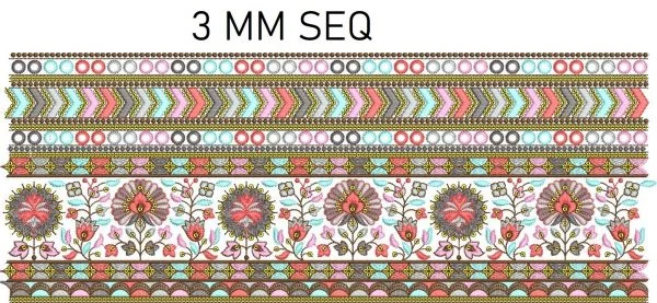 Border Design 1109 - 3 Mm Seq Lace Border