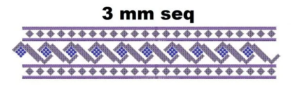 Border Design 121 - 3 Mm Seq Lace Border