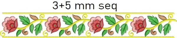 Border Design 1237 - 3+5 Mm Seq Lace Border