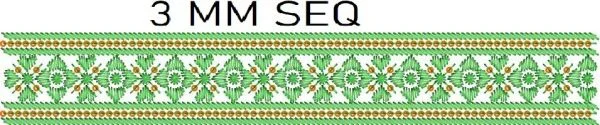 Border Design 1272 - 3 Mm Seq Lace Border