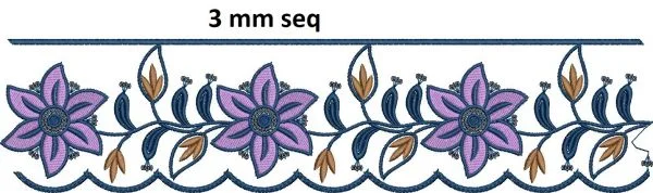 Border Design 1908 - 3 Mm Seq Lace Border