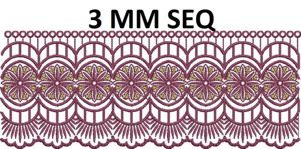Border Design 1920 - 3 Mm Seq Lace Border