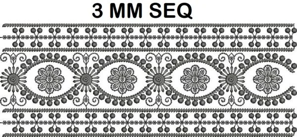 Border Design 1981 - 3 Mm Seq Lace Border