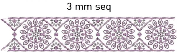 Border Design 229 - 3 Mm Seq Lace Border