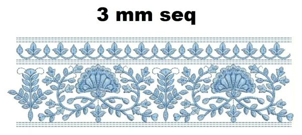 Border Design 252 - 3 Mm Seq Lace Border