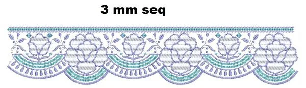 Border Design 265 - 3 Mm Seq Lace Border