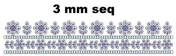 Border Design 283 - 3 Mm Seq Lace Border