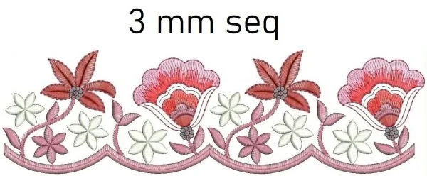 Border Design 321 - 3 Mm Seq Lace Border