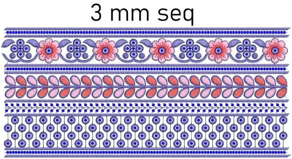 Border Design 366 - 3 Mm Seq Lace Border
