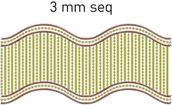 Border Design 367 - 3 Mm Seq Lace Border