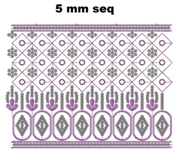 Border Design 445 - 5 Mm Seq Lace Border