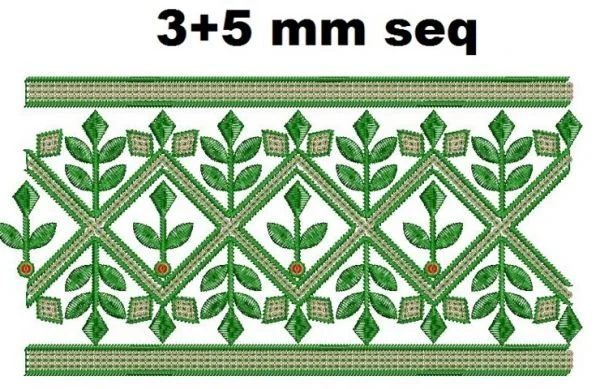 Border Design 511 - 3+5 Mm Seq Lace