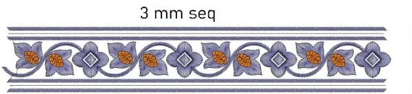 Border Design 554 - 3 Mm Seq Lace Border