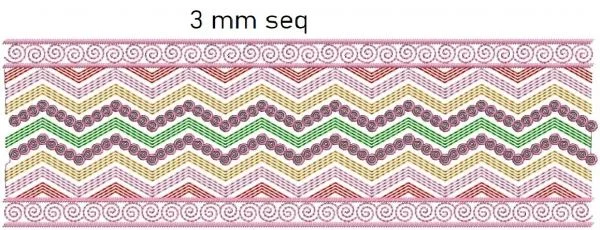 Border Design 562 - 3 Mm Seq Lace Border