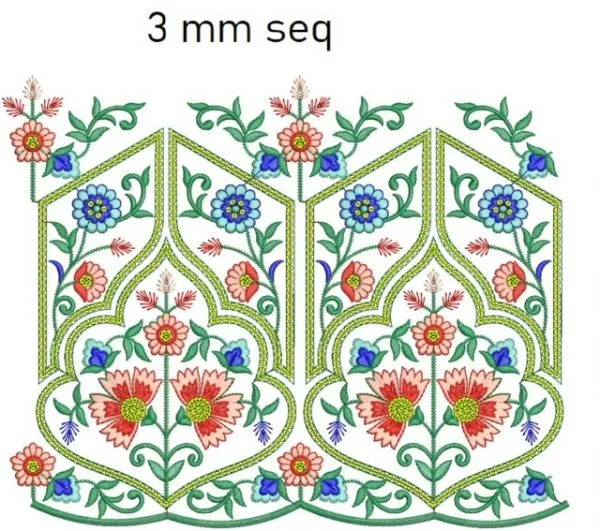 Border Design 586 - 3 Mm Seq Lace Border